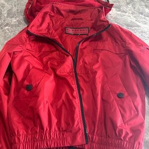 Burberry London Red Modern Lightweight Jacket Excellent Condition Size M $600